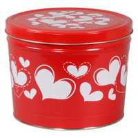 Fluttering Hearts Popcorn Tins