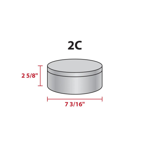 4 Diameter x 1 1/8 Shallow (8 oz.) and x 2 1/4 Deep (16 oz.) Round  Seamless Tin Collection w/ or w/o Window