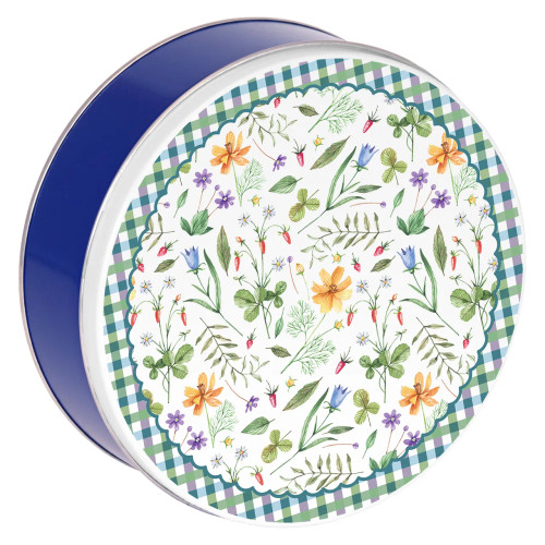Country Wildflowers Round Tin Container Size 1S 6 11/16" x 1 13/16" (24 pack)
