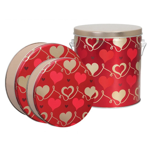With Love Round Tin Container Size 1S 6 11/16" x 1 13/16" (24 pack)