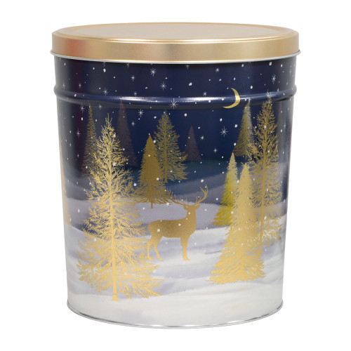 Gilded Forest Popcorn Tin Container Size 25T (3.5 gal) 10 1/4" x 9 3/16" x 11 1/2" (6 pack)