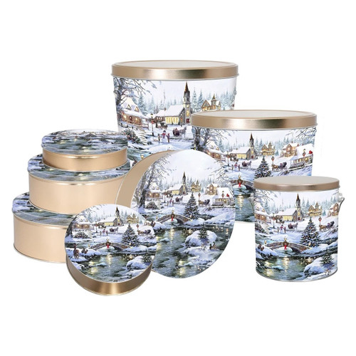 Icy Lights Round Tin Container Size 115 9 7/8" x 1 15/16" (20 pack)