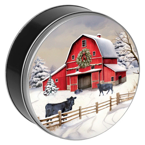 Heartland Holiday Round Tin Container Size 115 9 7/8" x 1 15/16" (20 pack)
