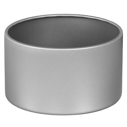 4" Diameter x 2 1/4" Deep (16 oz.) Round Platinum Seamless Tin BODY