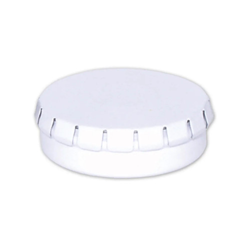 White Round 202 Clic-Clac Tin Container 2 1/8" x 11/16" (576 pack)