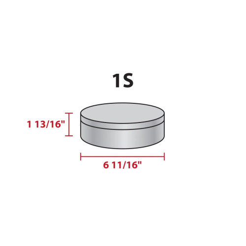Stars and Stripes Round Tin Container Size 1S 6 11/16" x 1 13/16" (24 pack)