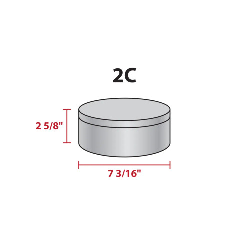 Stars and Stripes Round Tin Container Size 2C 7 3/16" x 2 5/8" (24 pack)