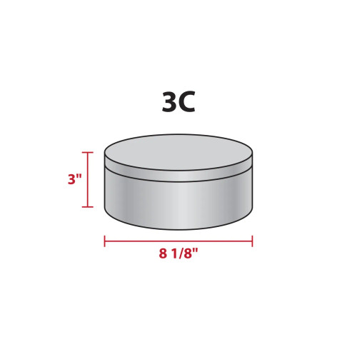 Stars and Stripes Round Tin Container Size 3C 8 1/8" x 3" (15 pack)