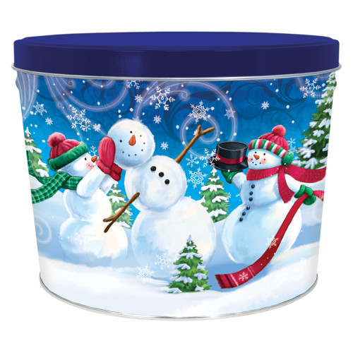 Feeling Frosty Popcorn Tin Container Size 15T (2 gal) 10 1/4" x 7 13/16" (12 pack)