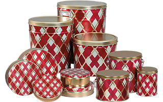 Burgundy Diamonds Tins
