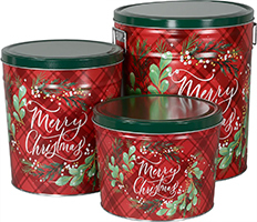 Christmas Plaid Tins