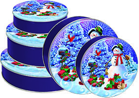 Classic Snowman Tins