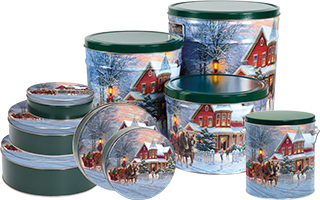 Dashing Through the Snow Tins