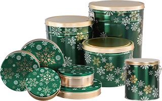 Emerald Snowfall Tins