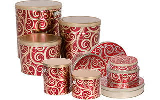 Golden Swirls Tins
