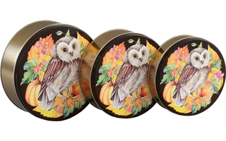 Harvest Owl Tins