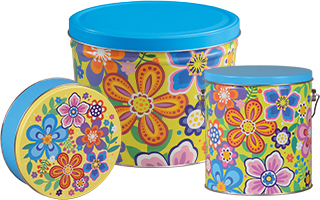 Vivid Floral Tins