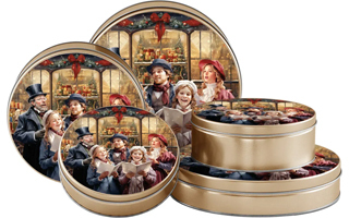 Yuletide Carolers Tins