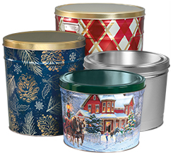 Vivid Floral Tall Round Tin Collection