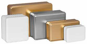 Square tin containers sale wholesale