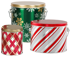 Tin Cans With Lids Nautical & Floral Designed Collection of 3 Colorful Tin  Cans With Lids 