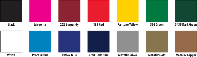 Standard Ink Colors