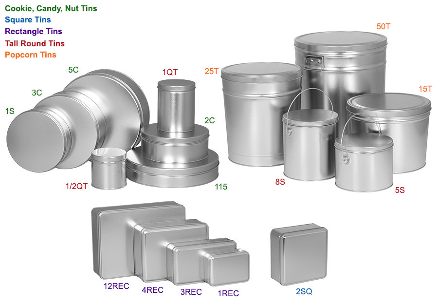 All Tin Sizes