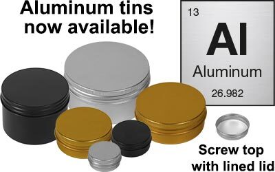Aluminum Tins Now Available
