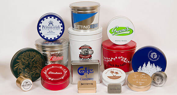 Silk screened tins by Atlantic Can