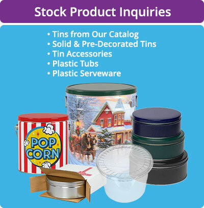 Solid & pre-decorated tins, tin accessories, plastic tubs