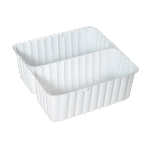 White Tin Container Inserts 2SQ 2-Cavity | Atlantic Can