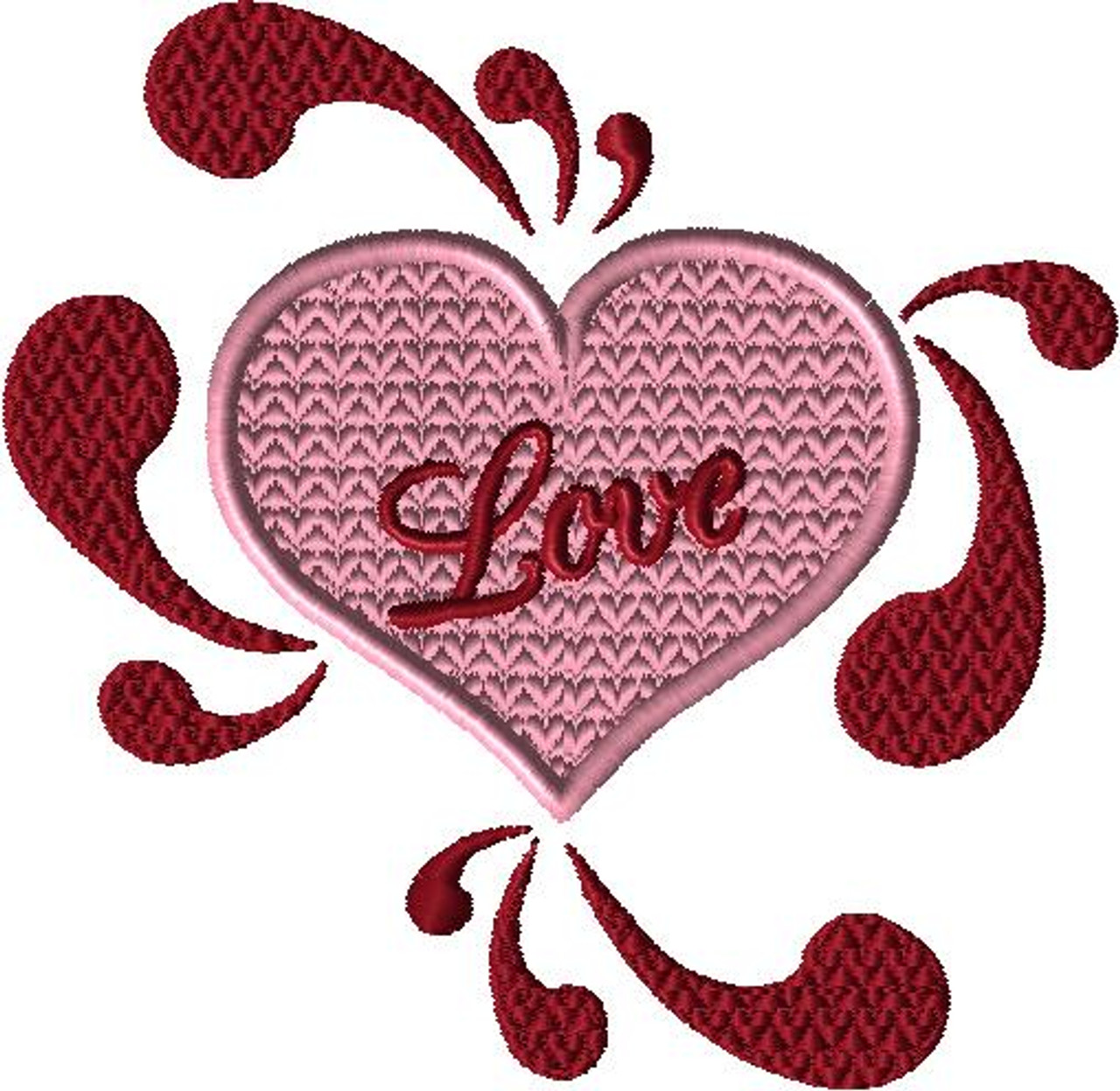 Heart overflowing with Love Embroidery Design Embroidery Design