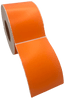 4" x 6" Orange Direct Thermal Label 3"core 8"OD