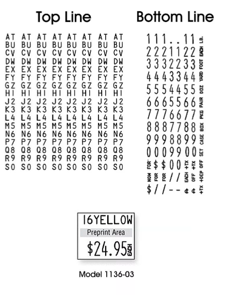 Monarch 1136® Alpha/Numeric Label Gun - Two Line