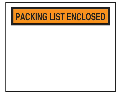 4.5" x 5.5" Packing List Envelope "Packing List Enclosed"