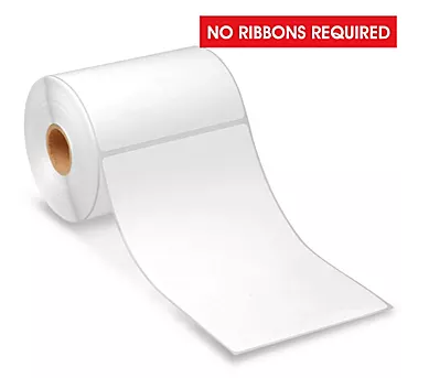 3.75" x 6.50" Direct Thermal 1" Core 5" OD Label - White