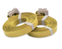 Pre Cut Strap with Poly Buckle,  1/2' x 17', (YELLOW)