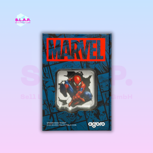 Marvel Spider-Man 'Thwip' Agoro 2 oz pure Silver Collectible Coin LIMITED /1000