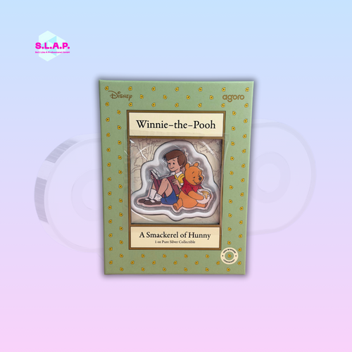 Disney Winnie The Pooh A Smackerel Of Hunny Agoro 1oz Silver Coll. Coin /1000