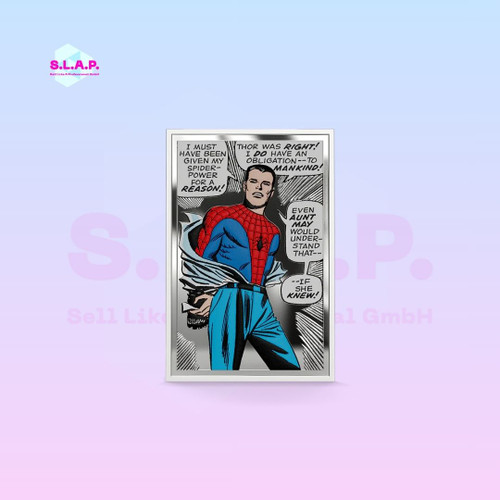 Spider-Man Marvel The Power The Duty The Choice  1 oz Silver Coin limited /1000