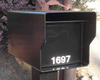 Large Rural Locking Mailbox 3 Gauge Steel Extra Heavy Duty Mailbox  black