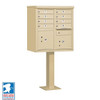 Cluster Mailbox 8 Unit USPS Approved CBU - with Pedestal