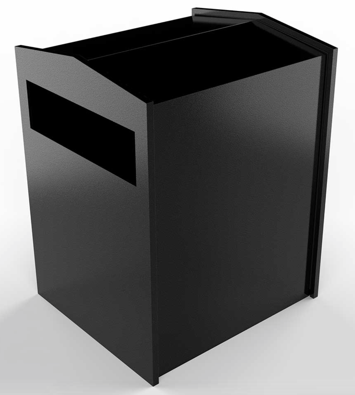 Through Wall Mail Drop Slot with Optional Receptacle Locking Security Mailbox