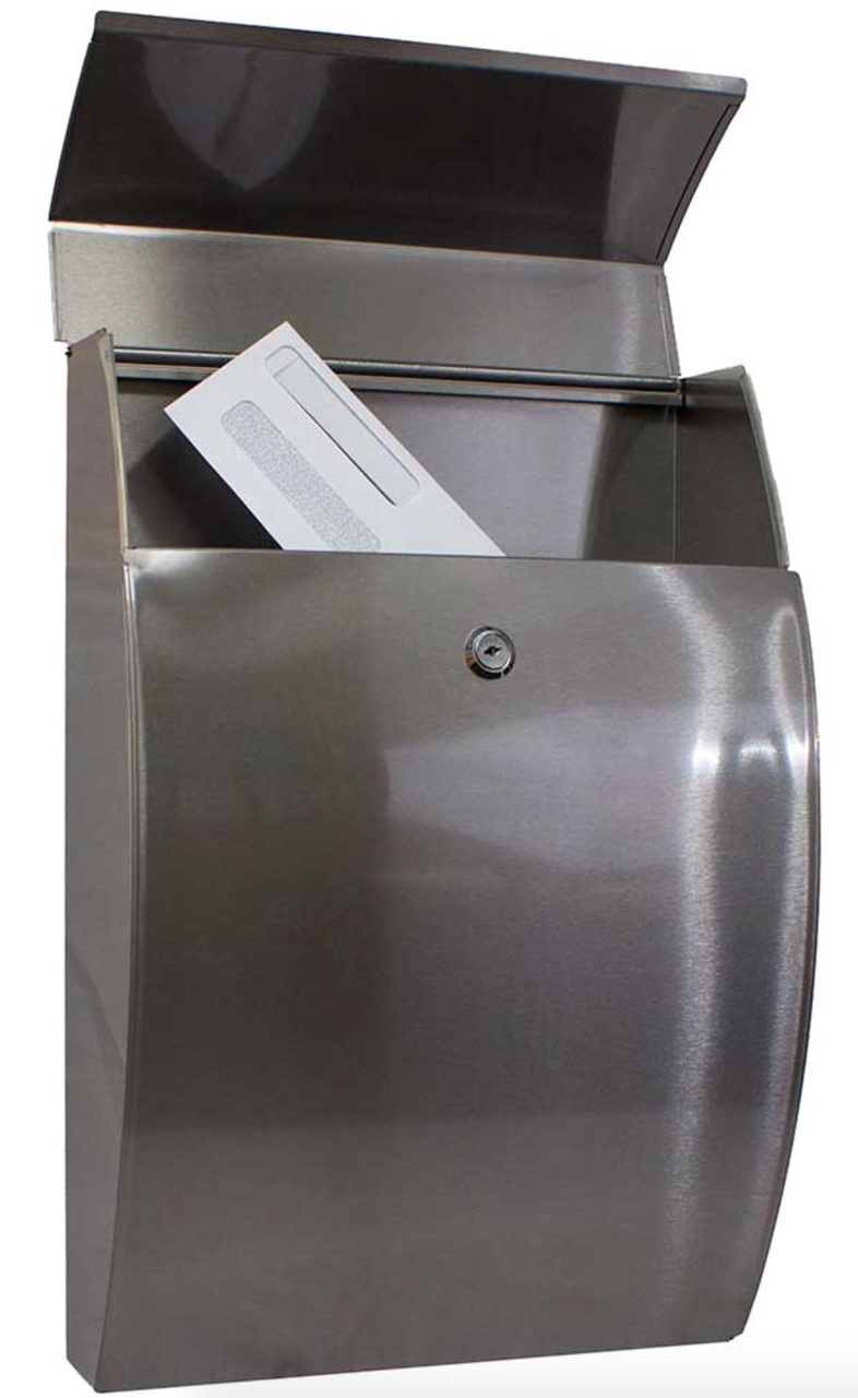 Stainless Steel Modern Wall Mounted Locking Mailbox