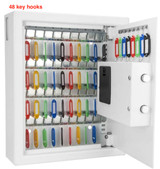 key cabinet with electronic keypad holds 48 keys