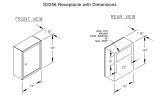 RECEPTACLE FOR WALL MAIL DROP SLOT dimensions