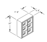 6 Compartment Locker with Resettable Combination Lock