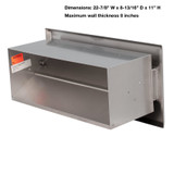 Stainless Steel Through Wall Interior Drop Slot 8 inch wall