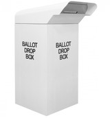 Large Volume Ballot Collection Drop Box angled view