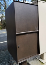 Heavy duty mailbox rear access 